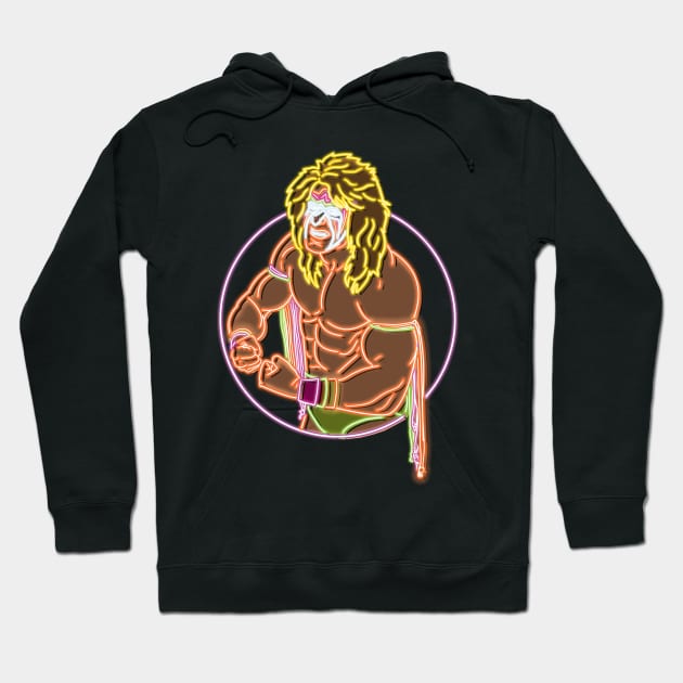 Ultimate Warrior neon color Hoodie by AJSMarkout